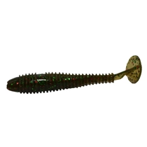 Ribbed Killer gumihal halas aromával 95 mm sötétzöld 5 db