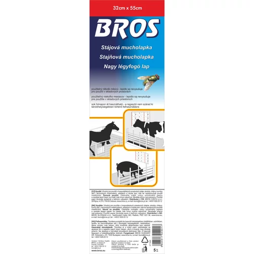 Bros Nagy légyfogó lap 32x 60cm 5 dbxkarton