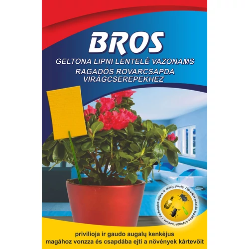 Bros Rovarfogó lap virágcserepekhez 10 db 20 dbxkarton