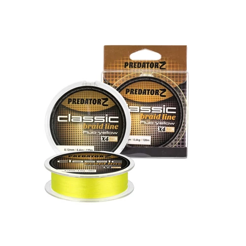 Classic fonott zsinór-fluo sárga 10-es