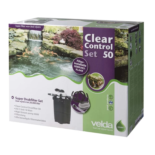 Clear Control 50 nyomás alatti szűrő szett (CC50+UV-C18W+HS6000 pumpa) 20m3 vízhez