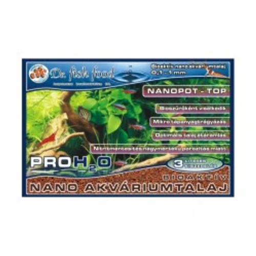 Dr. Fishfood PRO H2O Bioaktiv nano akváriumtalaj 3 literes