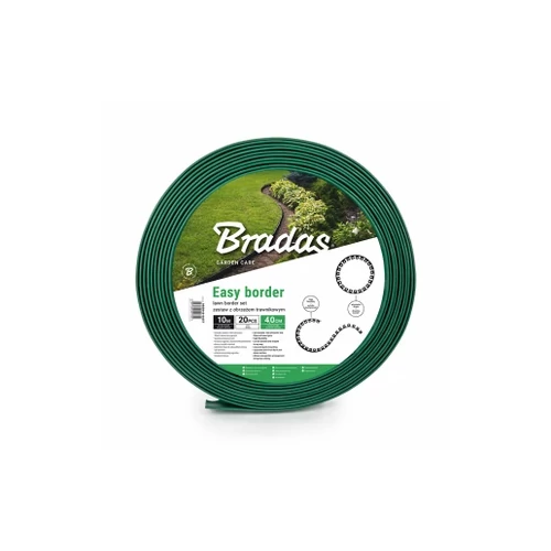 Easy Border ZÖLD Gyepszegély szett (4,0cm*10m zöld szegély + 20db leszúró tüske)