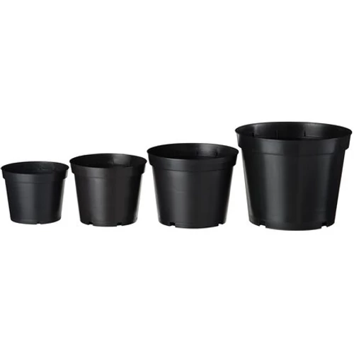 Konténer fekete 3l H15x Ø19cm szett 4db-os