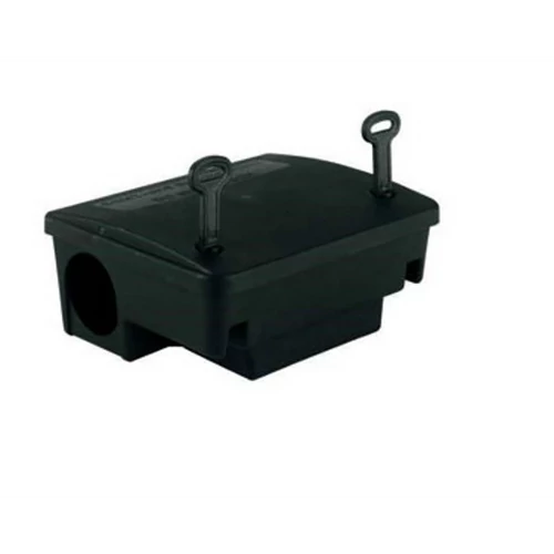 Műanyag Patkányetető láda fekete, kulccsal