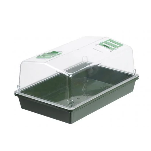 Propagator átlátszó tetővel, két szellőzővel, 21x55x31 cm