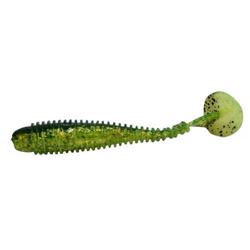 Ribbed Killer gumihal halas aromával 7 cm sötét színes csillám 5 db