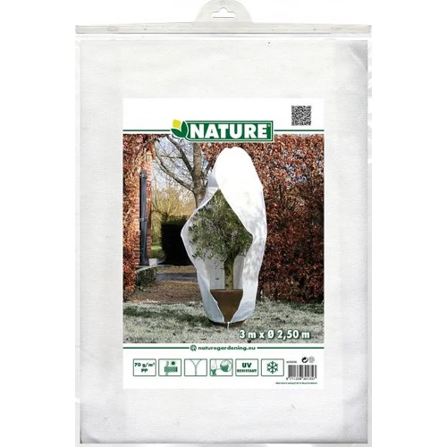 Téli takaró fólia zipzárral, fehér átm.250cmx3m 70g/m2